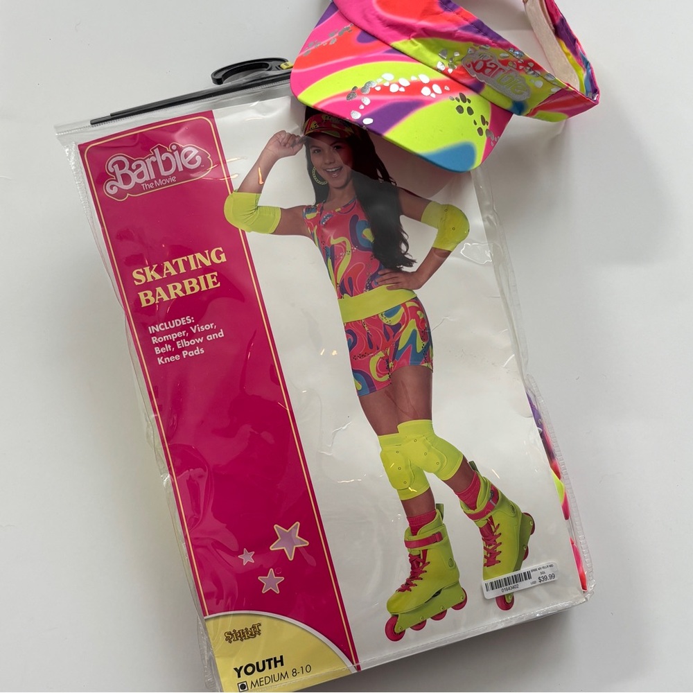 Barbie Skating Set with Neon Pink and Yellow
